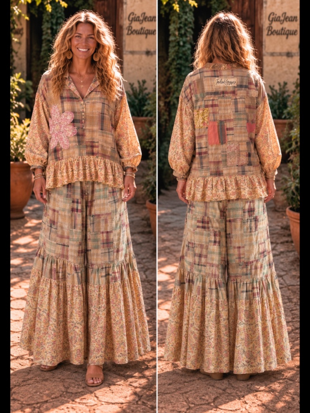 ❤️ JADED GYPSY “ MEADOW PLAID “ JADED GYPSY AROUND THE MEADOW PLAID TOP 29